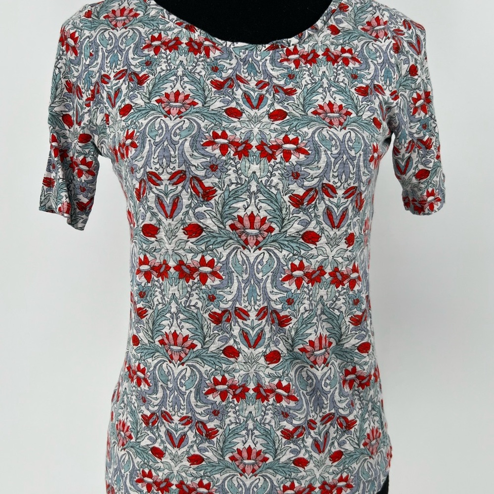 LOFT LINEN Floral Patternedโ Women's Top Pullover T-SHIRT